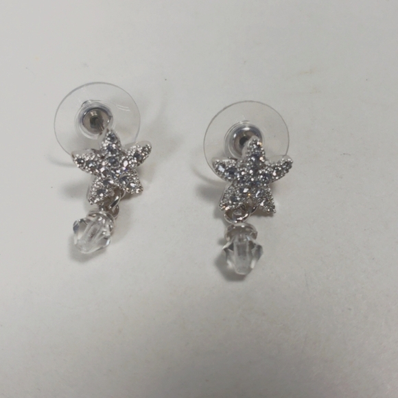 Swarovski Crystal Starfish Earrings | Sterling Silver Overlay – Coastal Charm - Picture 8 of 8